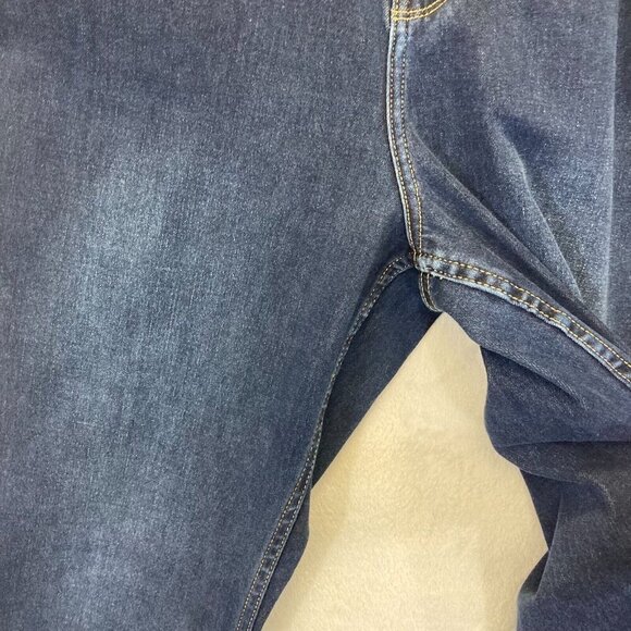 Soft Surroundings Ultimate Denim Flare Leg Jeans Size 14 Dark Wash Blue Stretch - Picture 11 of 16